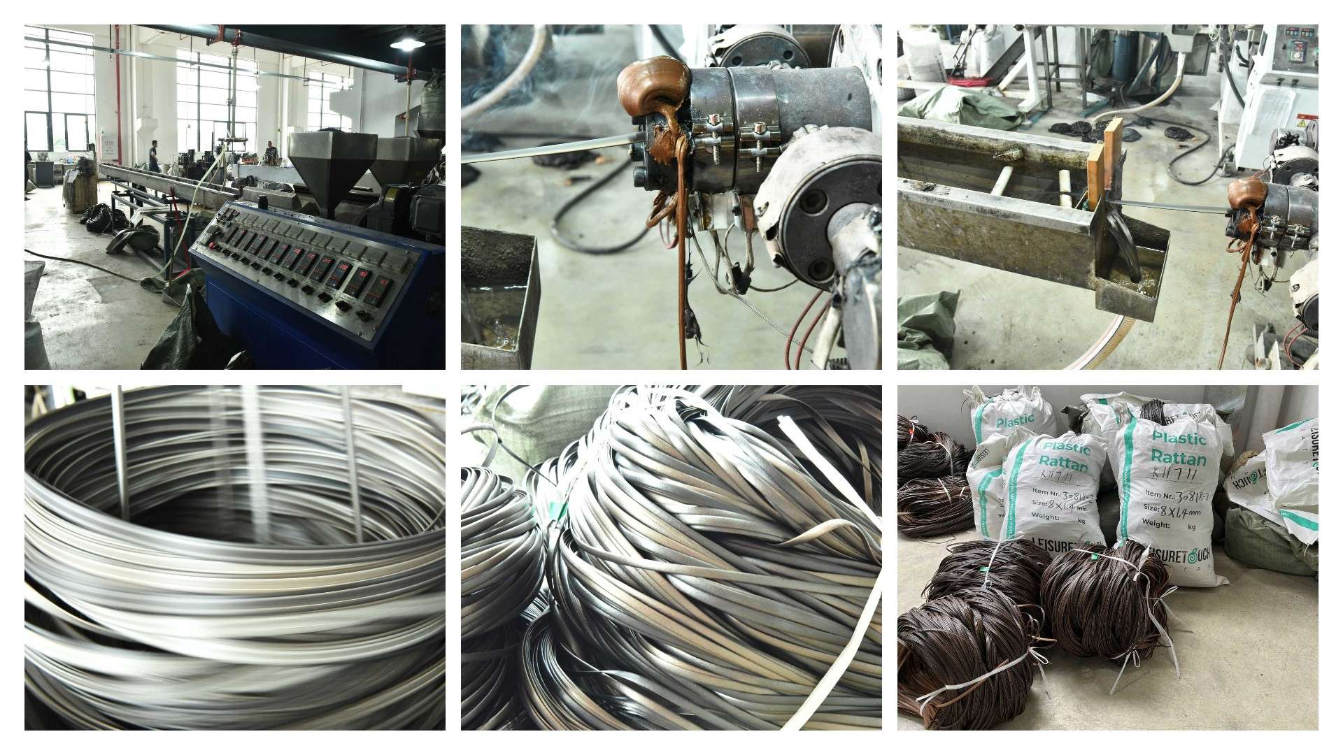 manufacturing process of PE rattan